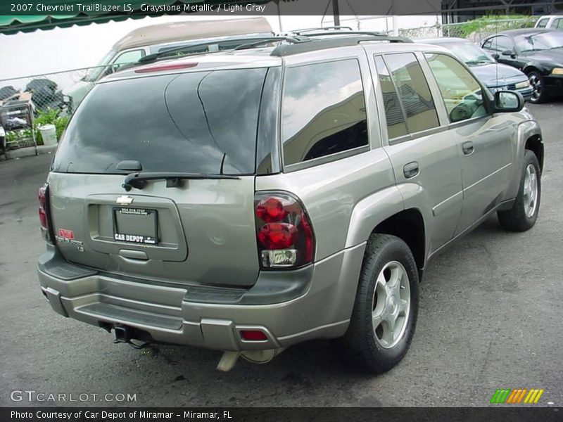 Graystone Metallic / Light Gray 2007 Chevrolet TrailBlazer LS