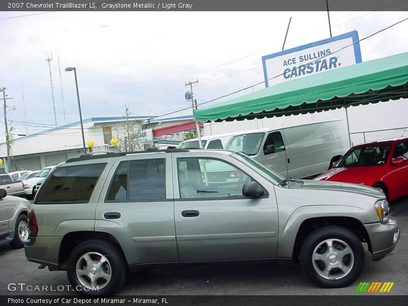 Graystone Metallic / Light Gray 2007 Chevrolet TrailBlazer LS