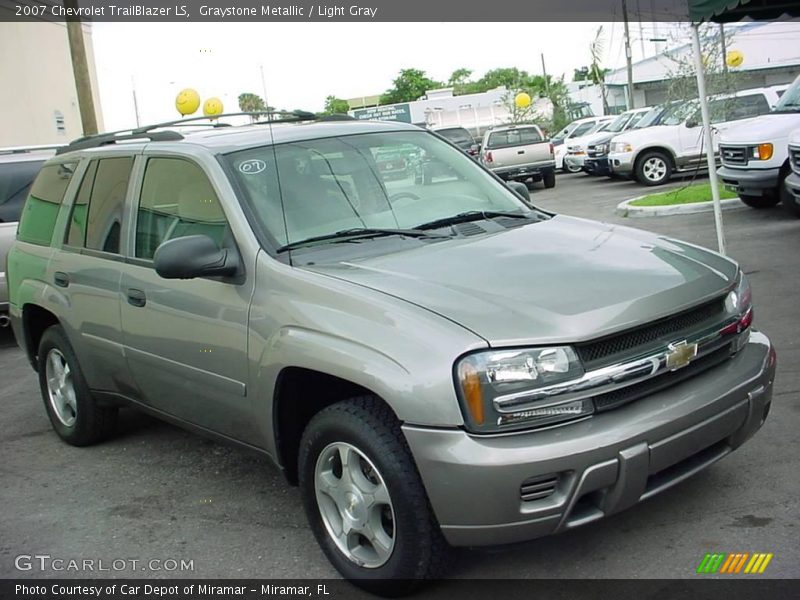Graystone Metallic / Light Gray 2007 Chevrolet TrailBlazer LS