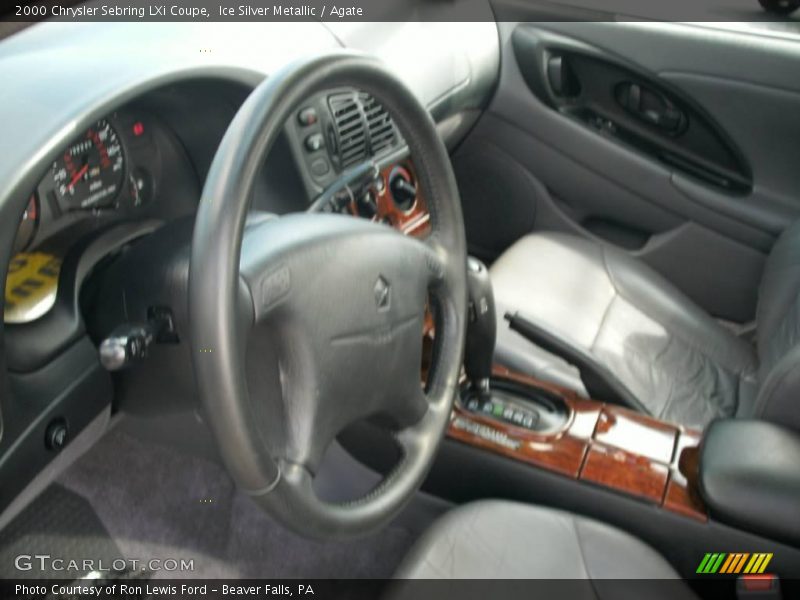 Ice Silver Metallic / Agate 2000 Chrysler Sebring LXi Coupe