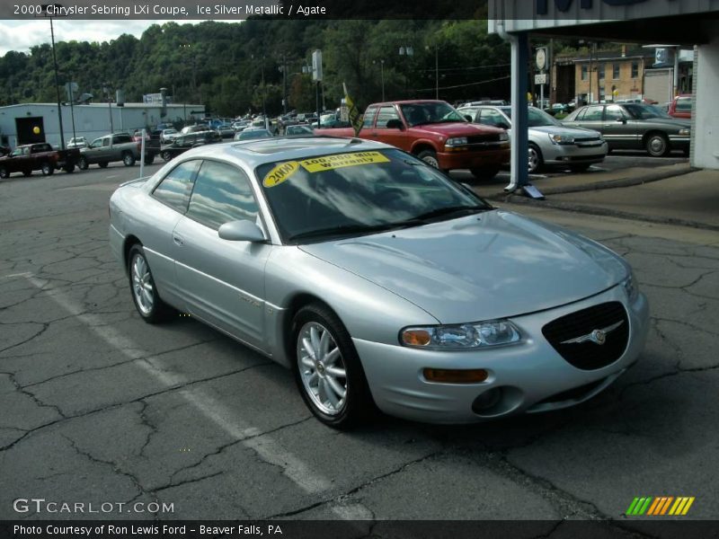 Ice Silver Metallic / Agate 2000 Chrysler Sebring LXi Coupe