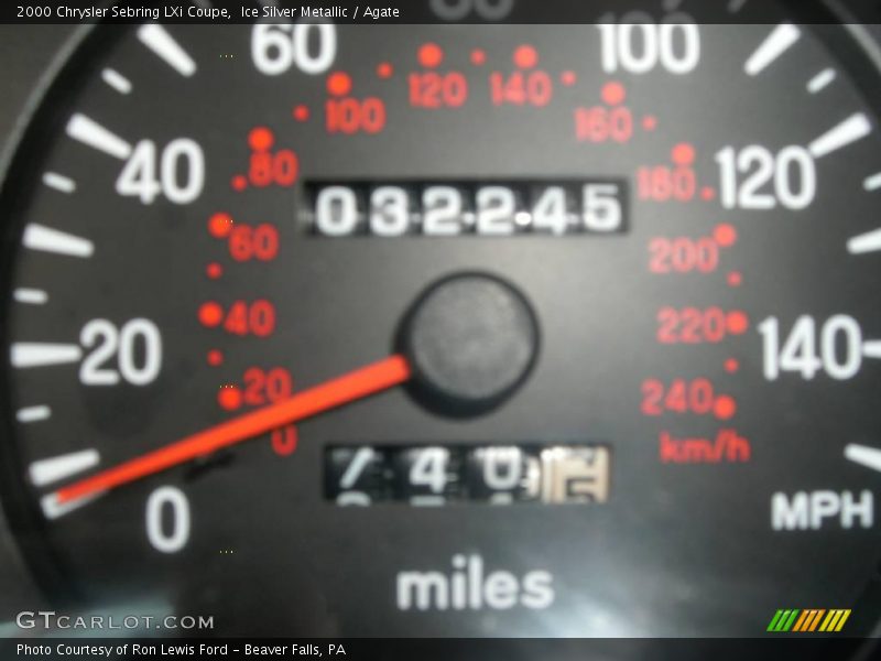 Ice Silver Metallic / Agate 2000 Chrysler Sebring LXi Coupe