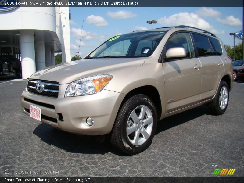 Savannah Metallic / Dark Charcoal/Taupe 2008 Toyota RAV4 Limited 4WD