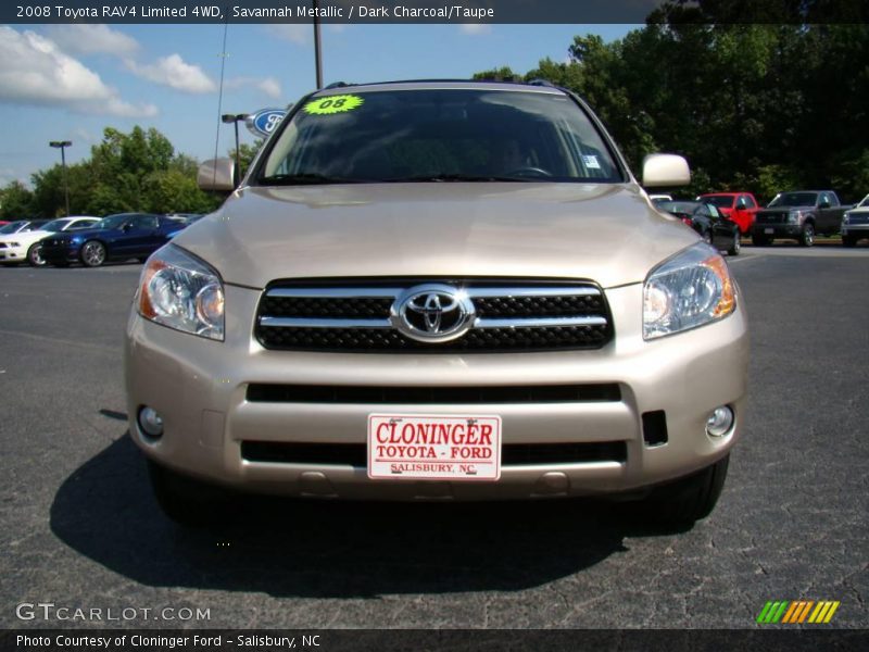 Savannah Metallic / Dark Charcoal/Taupe 2008 Toyota RAV4 Limited 4WD