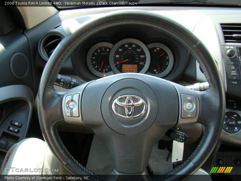 Savannah Metallic / Dark Charcoal/Taupe 2008 Toyota RAV4 Limited 4WD
