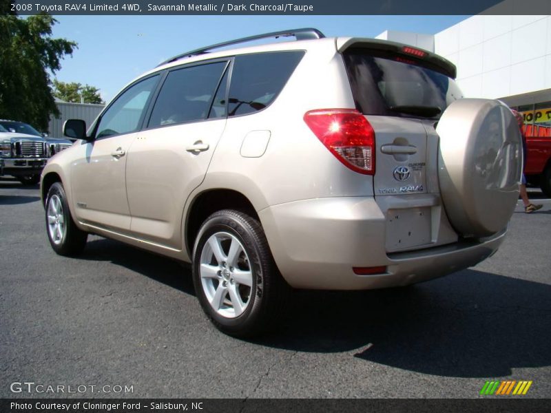Savannah Metallic / Dark Charcoal/Taupe 2008 Toyota RAV4 Limited 4WD