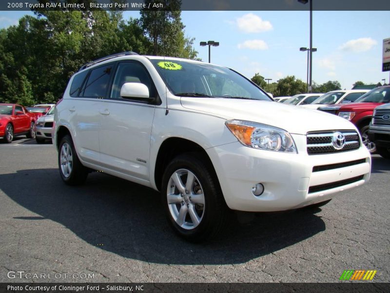 Blizzard Pearl White / Ash 2008 Toyota RAV4 Limited