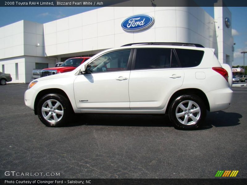 Blizzard Pearl White / Ash 2008 Toyota RAV4 Limited