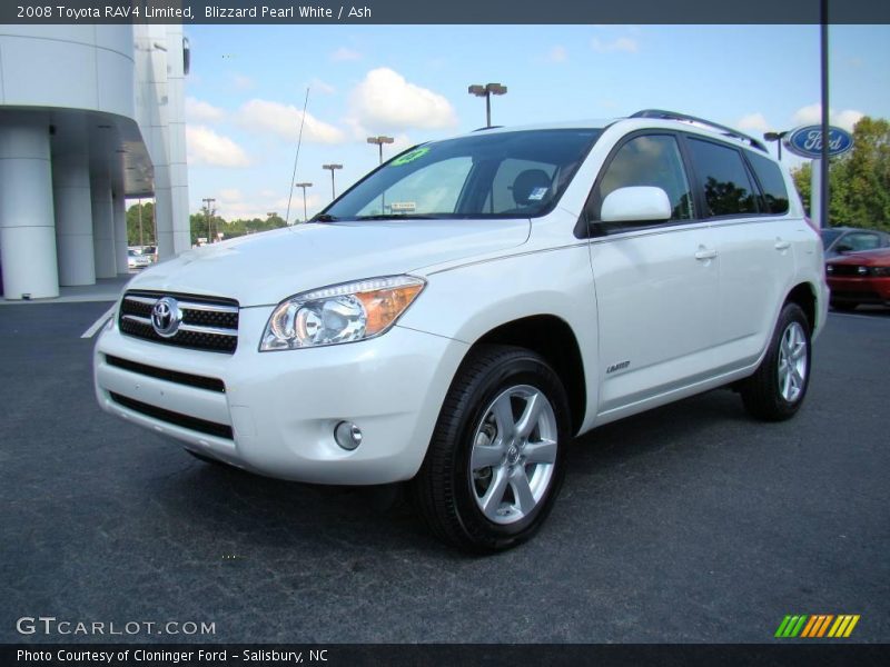 Blizzard Pearl White / Ash 2008 Toyota RAV4 Limited
