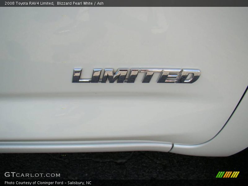 Blizzard Pearl White / Ash 2008 Toyota RAV4 Limited
