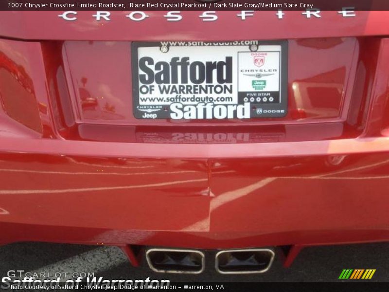 Blaze Red Crystal Pearlcoat / Dark Slate Gray/Medium Slate Gray 2007 Chrysler Crossfire Limited Roadster