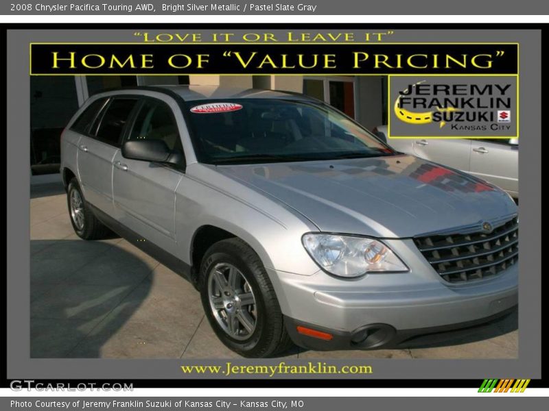 Bright Silver Metallic / Pastel Slate Gray 2008 Chrysler Pacifica Touring AWD