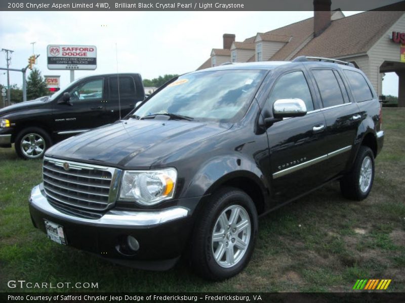 Brilliant Black Crystal Pearl / Light Graystone 2008 Chrysler Aspen Limited 4WD