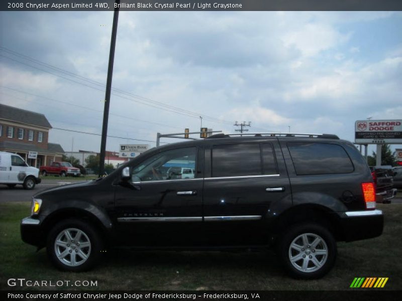 Brilliant Black Crystal Pearl / Light Graystone 2008 Chrysler Aspen Limited 4WD