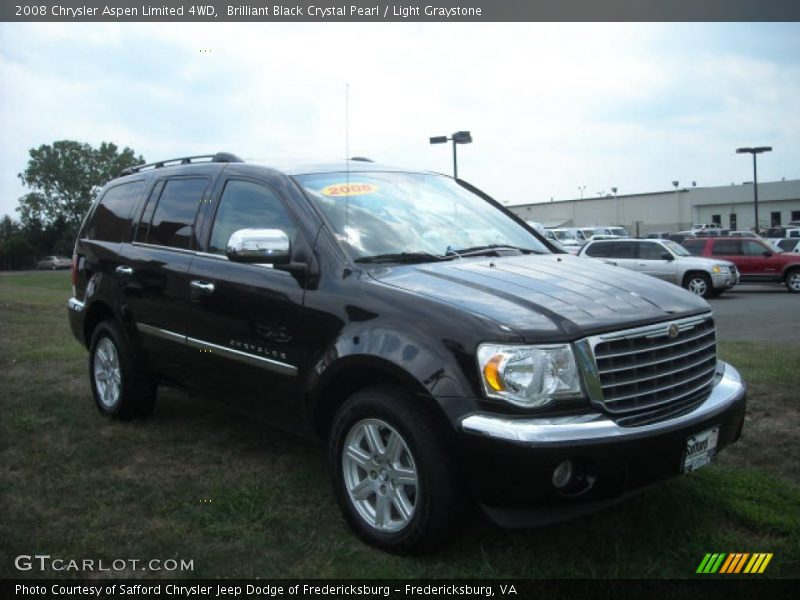 Brilliant Black Crystal Pearl / Light Graystone 2008 Chrysler Aspen Limited 4WD