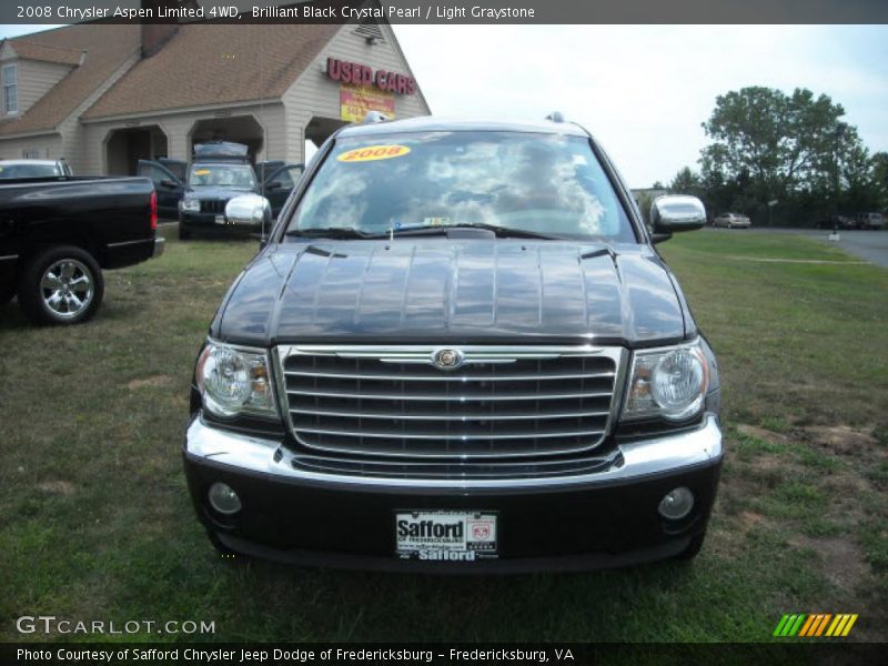 Brilliant Black Crystal Pearl / Light Graystone 2008 Chrysler Aspen Limited 4WD
