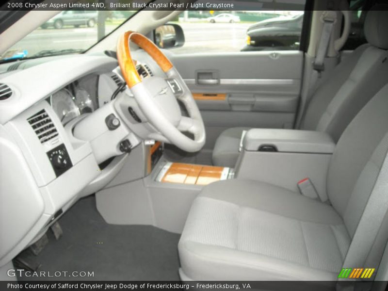 Brilliant Black Crystal Pearl / Light Graystone 2008 Chrysler Aspen Limited 4WD