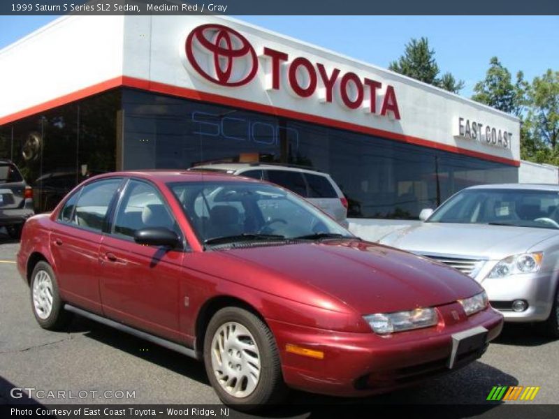 Medium Red / Gray 1999 Saturn S Series SL2 Sedan