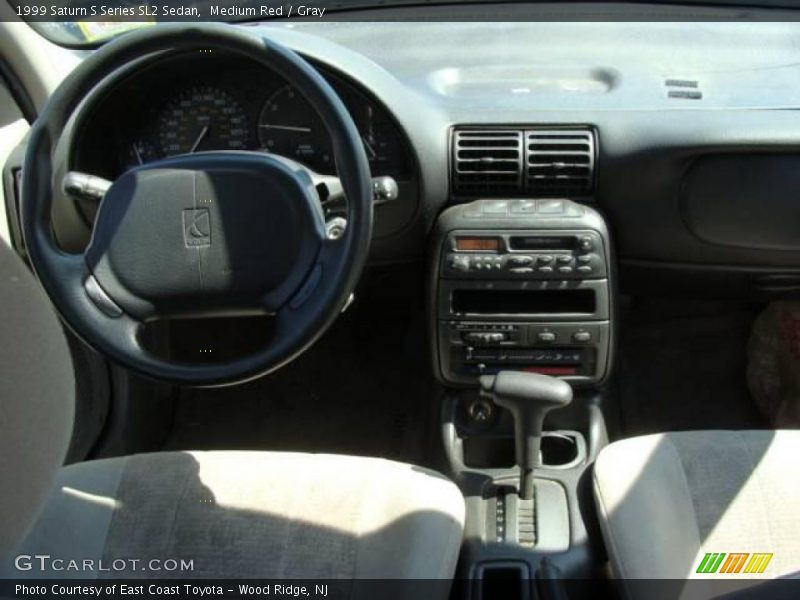 Medium Red / Gray 1999 Saturn S Series SL2 Sedan