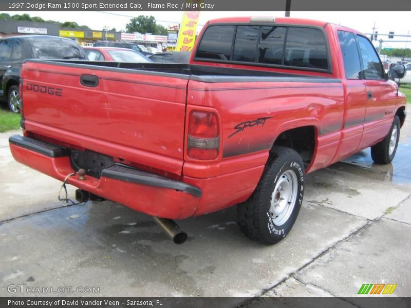 Flame Red / Mist Gray 1997 Dodge Ram 1500 Sport Extended Cab