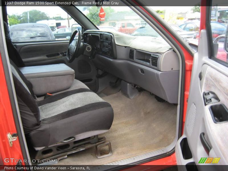 Flame Red / Mist Gray 1997 Dodge Ram 1500 Sport Extended Cab