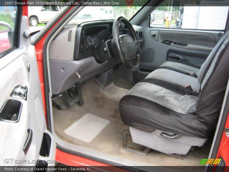 Flame Red / Mist Gray 1997 Dodge Ram 1500 Sport Extended Cab