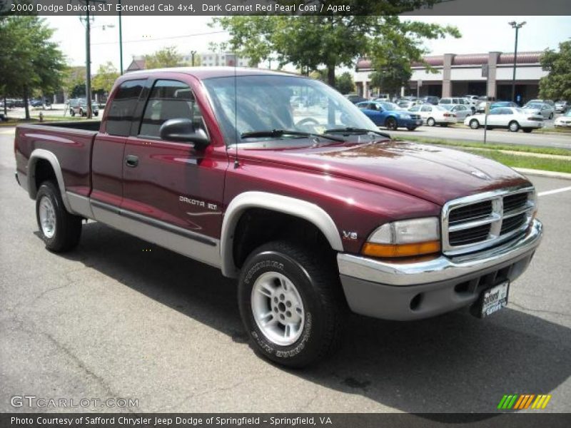 Dark Garnet Red Pearl Coat / Agate 2000 Dodge Dakota SLT Extended Cab 4x4