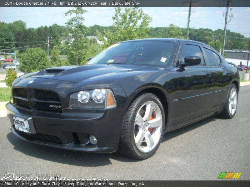 Brilliant Black Crystal Pearl / Dark Slate Gray 2007 Dodge Charger SRT-8