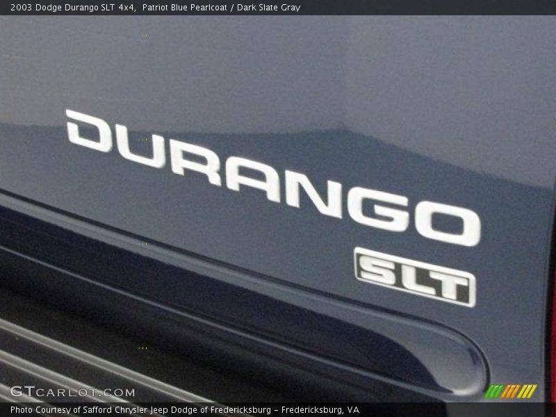Patriot Blue Pearlcoat / Dark Slate Gray 2003 Dodge Durango SLT 4x4