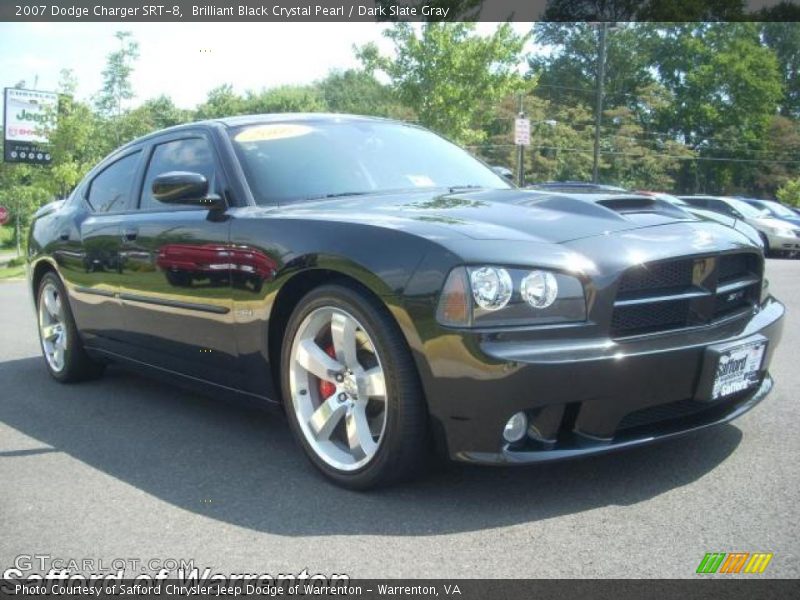 Brilliant Black Crystal Pearl / Dark Slate Gray 2007 Dodge Charger SRT-8