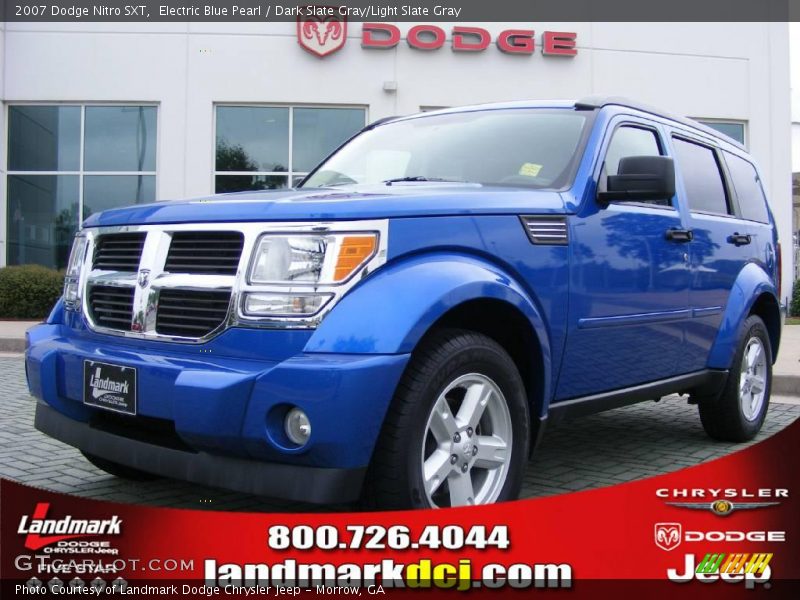 Electric Blue Pearl / Dark Slate Gray/Light Slate Gray 2007 Dodge Nitro SXT