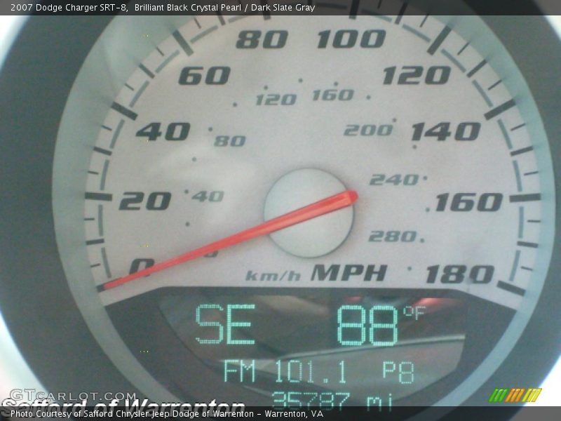 Brilliant Black Crystal Pearl / Dark Slate Gray 2007 Dodge Charger SRT-8