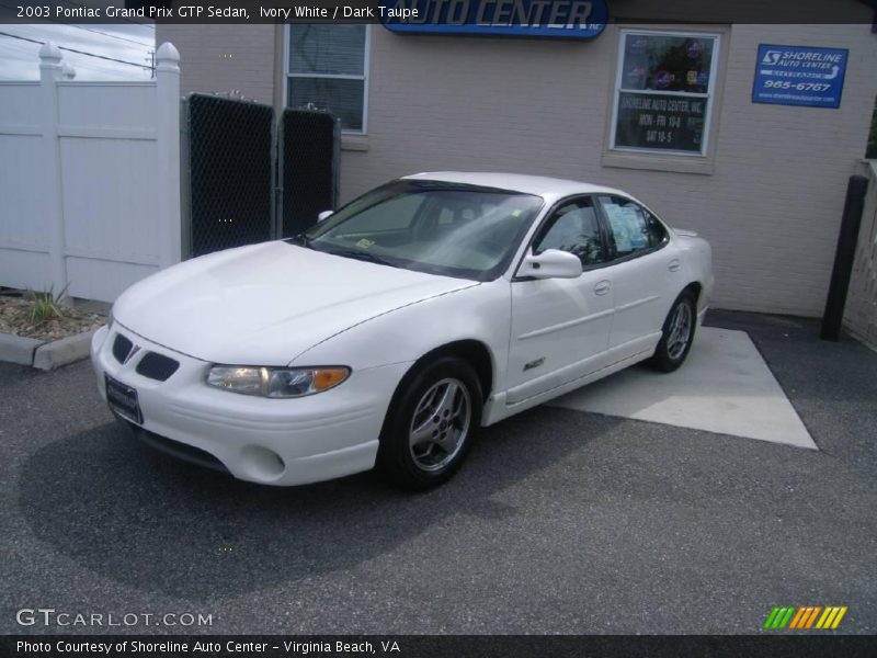 Ivory White / Dark Taupe 2003 Pontiac Grand Prix GTP Sedan