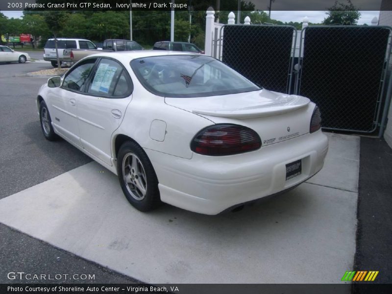 Ivory White / Dark Taupe 2003 Pontiac Grand Prix GTP Sedan