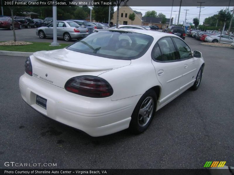 Ivory White / Dark Taupe 2003 Pontiac Grand Prix GTP Sedan