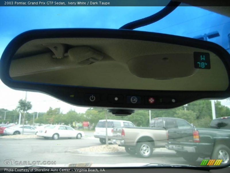 Ivory White / Dark Taupe 2003 Pontiac Grand Prix GTP Sedan