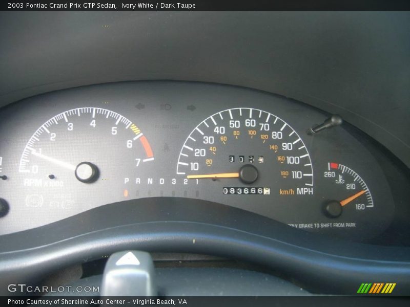 Ivory White / Dark Taupe 2003 Pontiac Grand Prix GTP Sedan