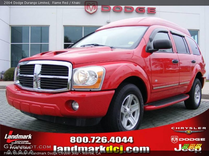 Flame Red / Khaki 2004 Dodge Durango Limited