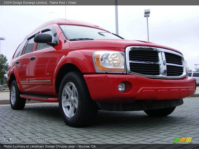 Flame Red / Khaki 2004 Dodge Durango Limited