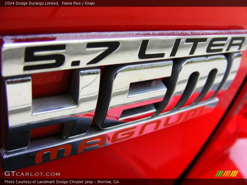 Flame Red / Khaki 2004 Dodge Durango Limited
