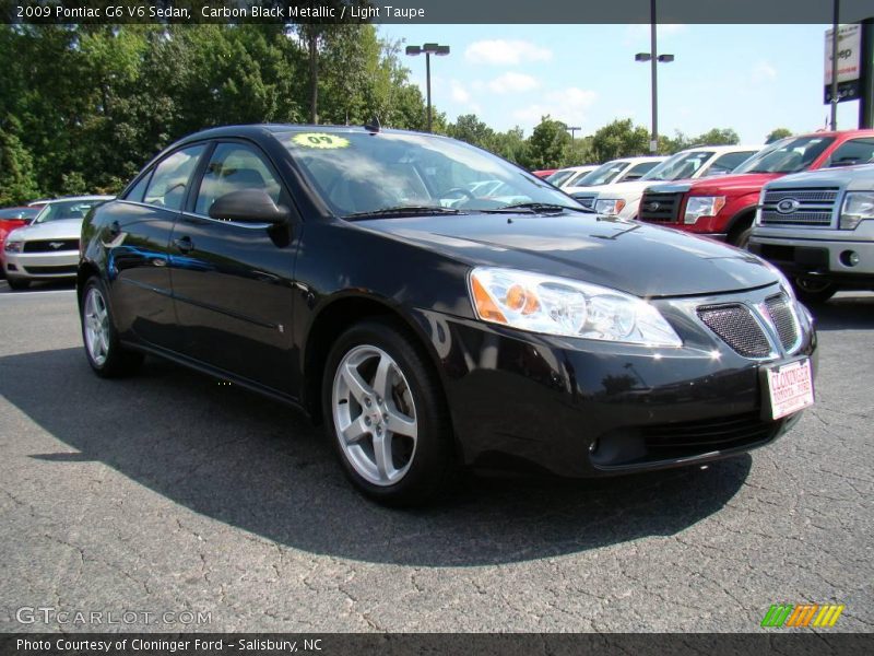 Carbon Black Metallic / Light Taupe 2009 Pontiac G6 V6 Sedan