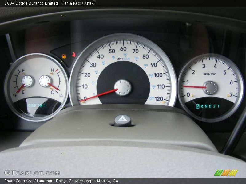 Flame Red / Khaki 2004 Dodge Durango Limited