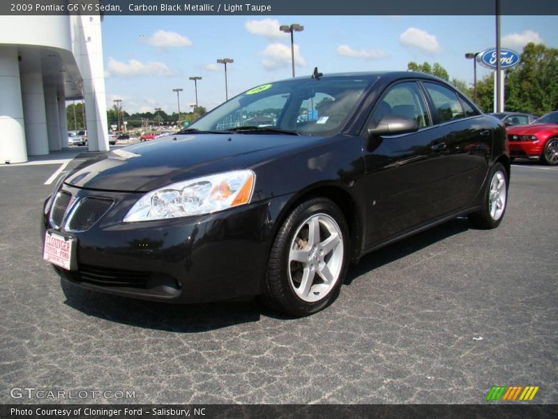 Carbon Black Metallic / Light Taupe 2009 Pontiac G6 V6 Sedan