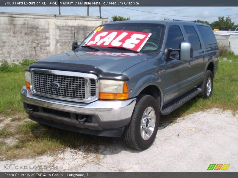 Medium Steel Blue Metallic / Medium Graphite 2000 Ford Excursion XLT 4x4