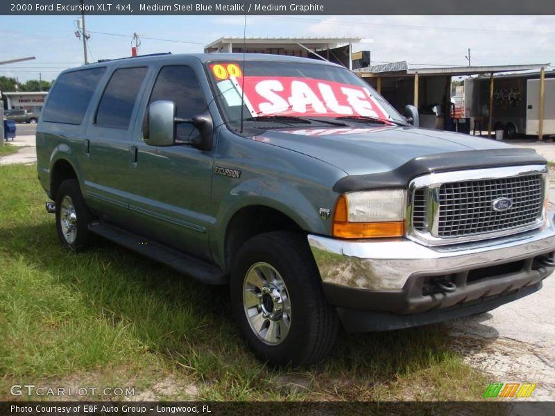 Medium Steel Blue Metallic / Medium Graphite 2000 Ford Excursion XLT 4x4