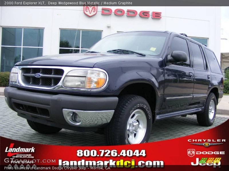 Deep Wedgewood Blue Metallic / Medium Graphite 2000 Ford Explorer XLT
