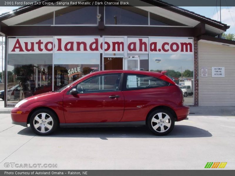Sangria Red Metallic / Dark Charcoal Black 2001 Ford Focus ZX3 Coupe