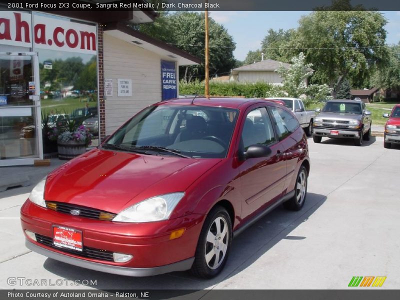 Sangria Red Metallic / Dark Charcoal Black 2001 Ford Focus ZX3 Coupe
