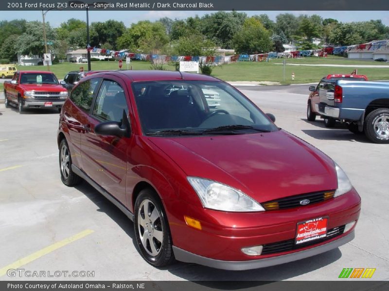 Sangria Red Metallic / Dark Charcoal Black 2001 Ford Focus ZX3 Coupe