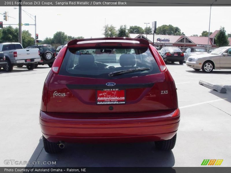 Sangria Red Metallic / Dark Charcoal Black 2001 Ford Focus ZX3 Coupe